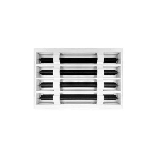 12x8 Linear Slot Diffuser – 4 Slot AC Vent Cover | Premium Steel HVAC Grille | Modern Air Register for Wall or Ceiling | White Powder-Coated Finish | Supply Vent