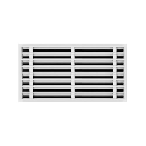 30"x16" Linear Slot Diffuser Vent Cover β 8 Slot HVAC Air Vent Grille β Premium Aluminum AC Register for Ceiling or Wall β Modern Sleek Design β Easy Installation β White Powder-Coated Finish