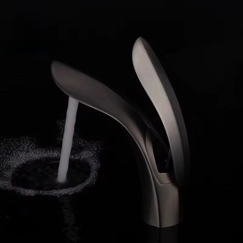 Luxury Waterfall Bathroom Faucet – Tall Single Handle Faucet for Vessel Sink – Sleek Contemporary Design with Polished Finish, Solid Brass Construction