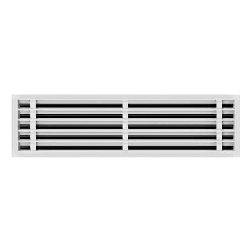 36x10 Linear Slot Diffuser – 5 Slot AC Vent Cover | Premium Steel HVAC Grille | Modern Air Register for Wall or Ceiling | White Powder-Coated Finish | Supply Vent