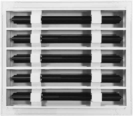 12x10 Linear Slot Diffuser – 5 Slot AC Vent Cover | Premium Steel HVAC Grille | Modern Air Register for Wall or Ceiling | White Powder-Coated Finish | Supply Vent