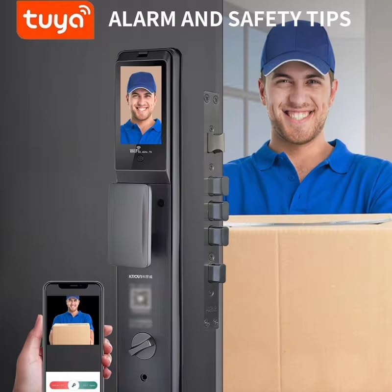 Smart Lock 3D Face Lock Face Camera Monitoring Smart Fingerprint Password Biometric Electronic Key Unlock