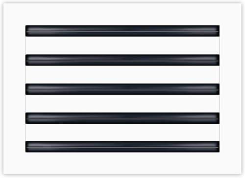 14x10 Linear Slot Diffuser – 5 Slot AC Vent Cover | Premium Steel HVAC Grille | Modern Air Register for Wall or Ceiling | White Powder-Coated Finish | Supply Vent