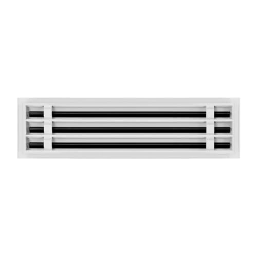 22x6 Linear Slot Diffuser – 3 Slot AC Vent Cover | Premium Steel HVAC Grille | Modern Air Register for Wall or Ceiling | White Powder-Coated Finish | Supply Vent