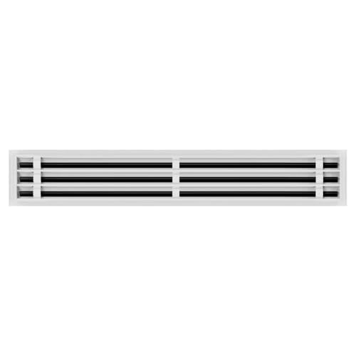 36x6 Linear Slot Diffuser – 3 Slot AC Vent Cover | Premium Steel HVAC Grille | Modern Air Register for Wall or Ceiling | White Powder-Coated Finish | Supply Vent