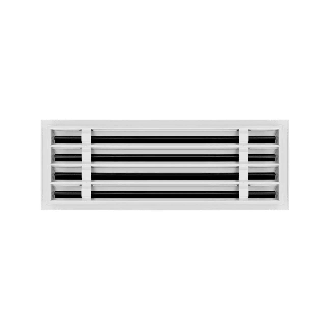 24"x8" Linear Slot Diffuser – 4 Slot AC Vent Cover | Premium Steel HVAC Air Vent Grille | Modern Air Register for Wall or Ceiling | White Powder-Coated Finish | Supply & Return Vent