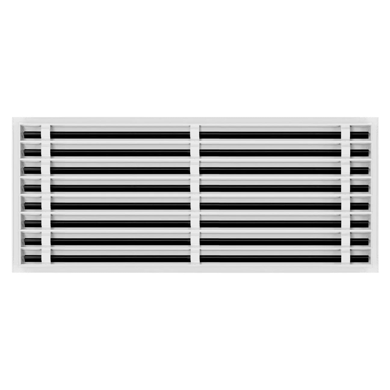 36"x16" Linear Slot Diffuser Vent Cover – 8 Slot HVAC Air Vent Grille – Premium Aluminum AC Register for Ceiling or Wall – Modern Sleek Design – Easy Installation – White Powder-Coated Finish