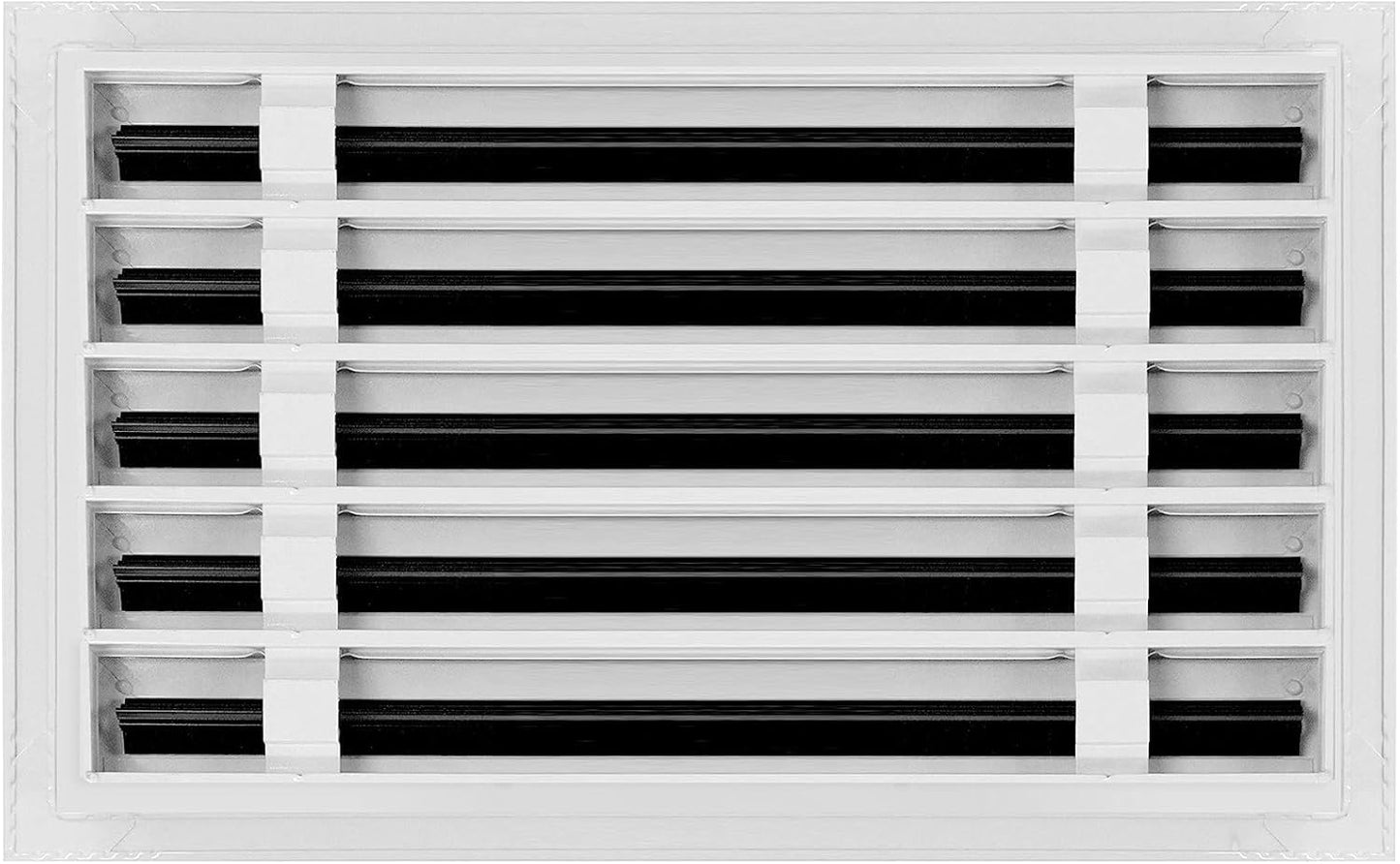 16x10 Linear Slot Diffuser – 5 Slot AC Vent Cover | Premium Steel HVAC Grille | Modern Air Register for Wall or Ceiling | White Powder-Coated Finish | Supply Vent