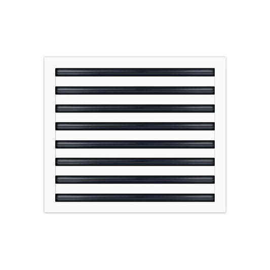 20"x16" Linear Slot Diffuser Vent Cover – 8 Slot HVAC Air Vent Grille – Premium Aluminum AC Register for Ceiling or Wall – Modern Sleek Design – Easy Installation – White Powder-Coated Finish