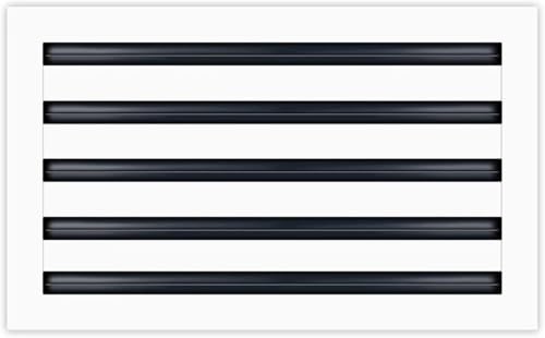 22x10 Linear Slot Diffuser – 5 Slot AC Vent Cover | Premium Steel HVAC Grille | Modern Air Register for Wall or Ceiling | White Powder-Coated Finish | Supply Vent
