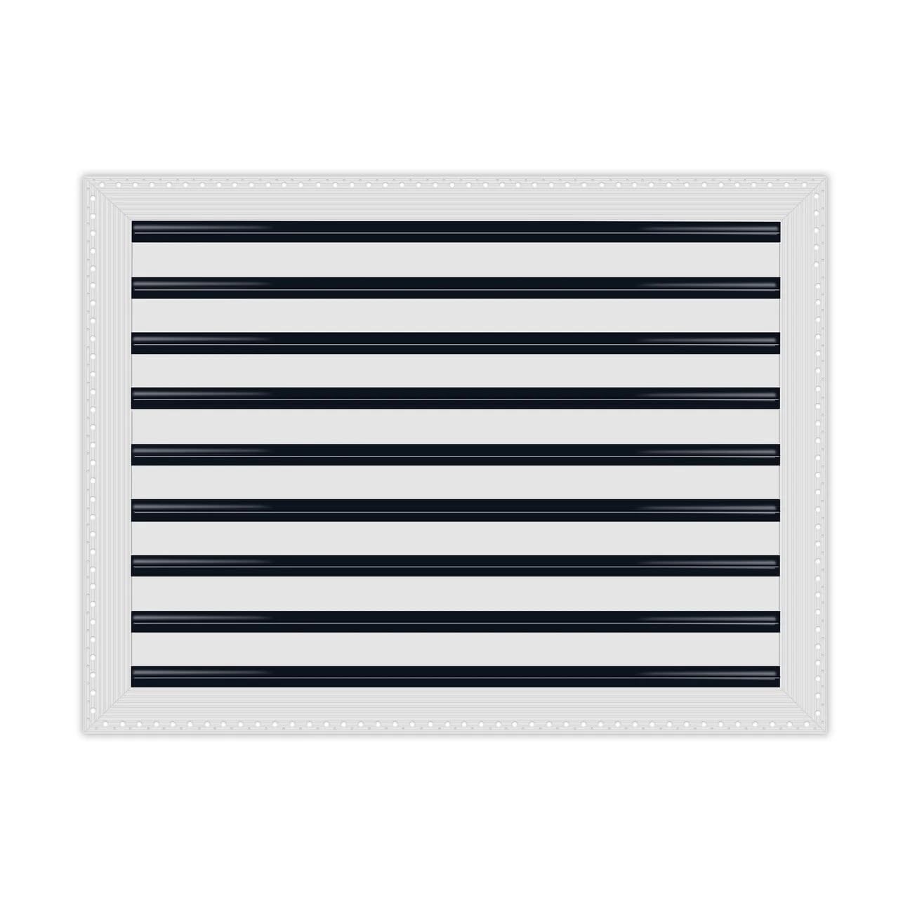 24"x18" Linear Slot Diffuser Vent Cover – 9 Slot HVAC Air Vent Grille – Premium Aluminum AC Register for Ceiling or Wall – Modern Sleek Design – Easy Installation – White Powder-Coated Finish