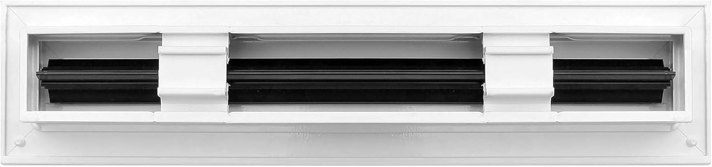 12x2 Linear Slot Diffuser – 1 Slot AC Vent Cover | Premium Steel HVAC Grille | Modern Air Register for Wall or Ceiling | White Powder-Coated Finish | Supply Vent