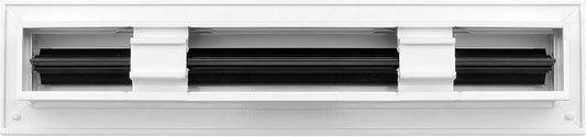 12x2 Linear Slot Diffuser – 1 Slot AC Vent Cover | Premium Steel HVAC Grille | Modern Air Register for Wall or Ceiling | White Powder-Coated Finish | Supply Vent