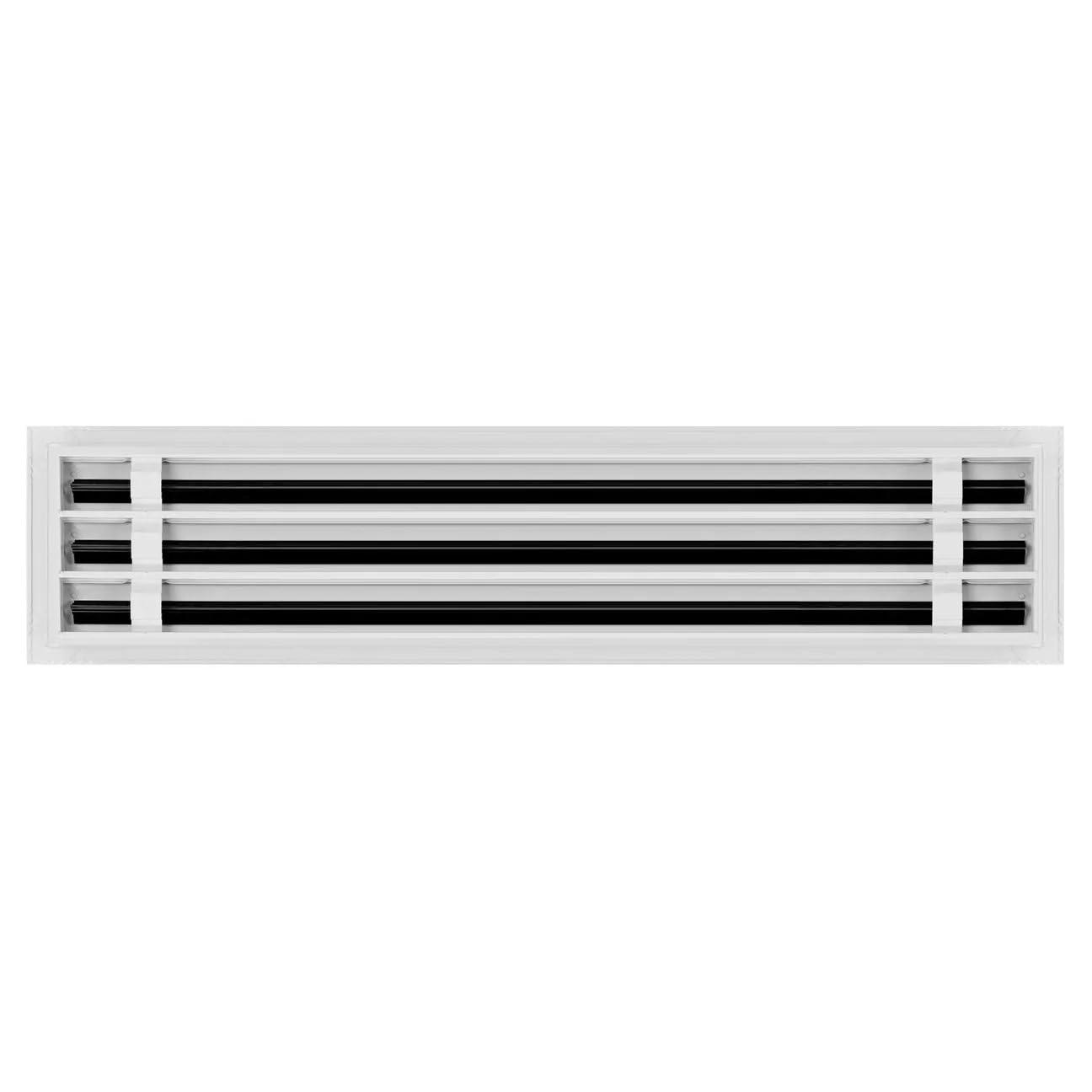 26x6 Linear Slot Diffuser – 3 Slot AC Vent Cover | Premium Steel HVAC Grille | Modern Air Register for Wall or Ceiling | White Powder-Coated Finish | Supply Vent