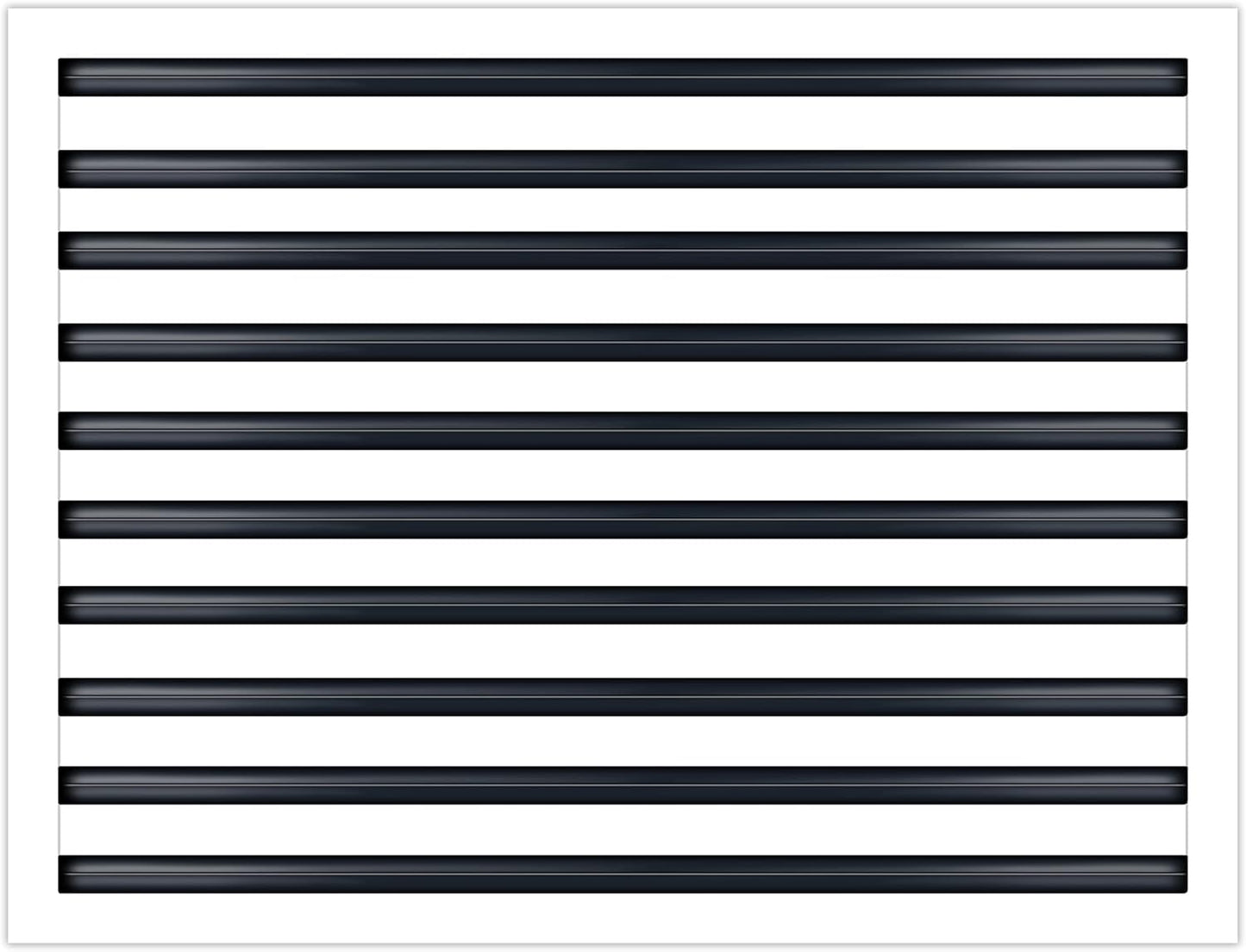 30x20 Linear Slot Diffuser – 10 Slot AC Vent Cover | Premium Steel HVAC Grille | Modern Air Register for Wall or Ceiling | White Powder-Coated Finish | Supply Vent