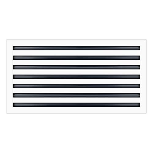 36"x14" Linear Slot Diffuser Vent Cover – 7 Slot HVAC Air Vent Grille – Premium Aluminum AC Register for Ceiling or Wall – Modern Sleek Design – Easy Installation – White Powder-Coated Finish