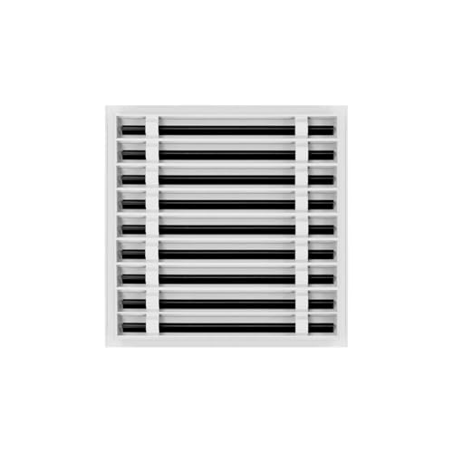18"x18" Linear Slot Diffuser Vent Cover – 9 Slot HVAC Air Vent Grille – Premium Aluminum AC Register for Ceiling or Wall – Modern Sleek Design – Easy Installation – White Powder-Coated Finish