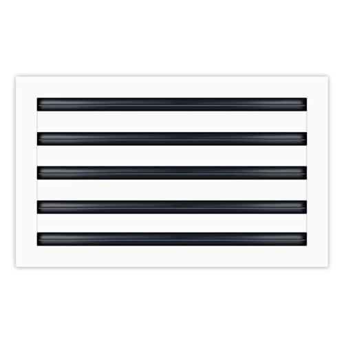 18x10 Linear Slot Diffuser – 5 Slot AC Vent Cover | Premium Steel HVAC Grille | Modern Air Register for Wall or Ceiling | White Powder-Coated Finish | Supply Vent