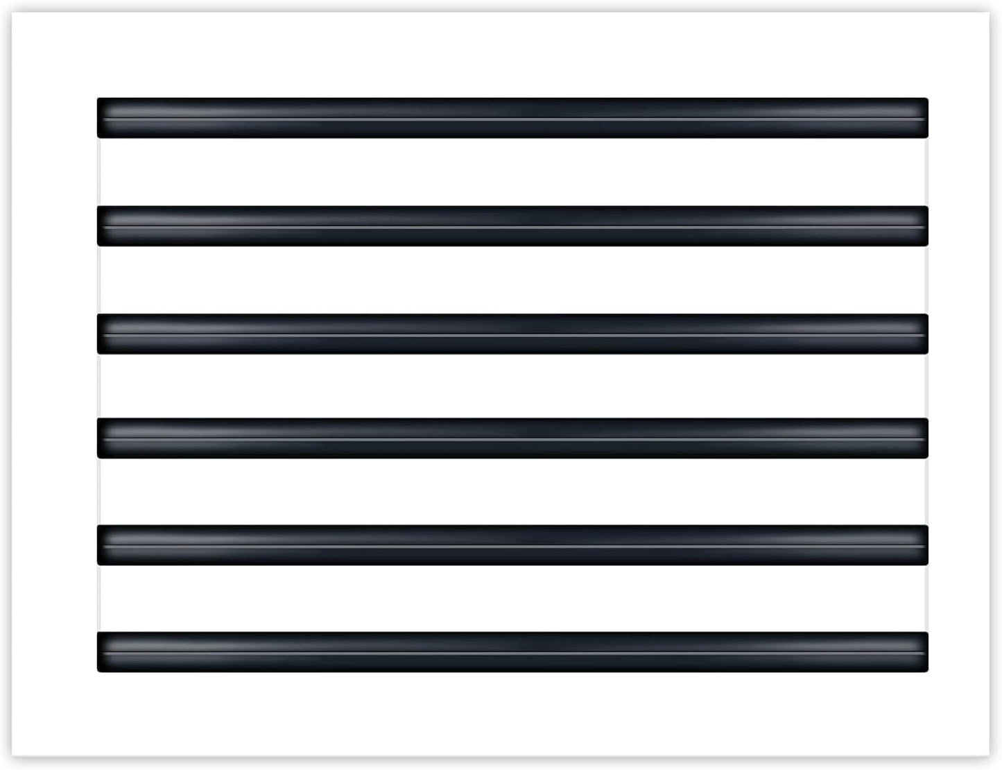 16x12 Linear Slot Diffuser – 6 Slot AC Vent Cover | Premium Steel HVAC Grille | Modern Air Register for Wall or Ceiling | White Powder-Coated Finish | Supply Vent