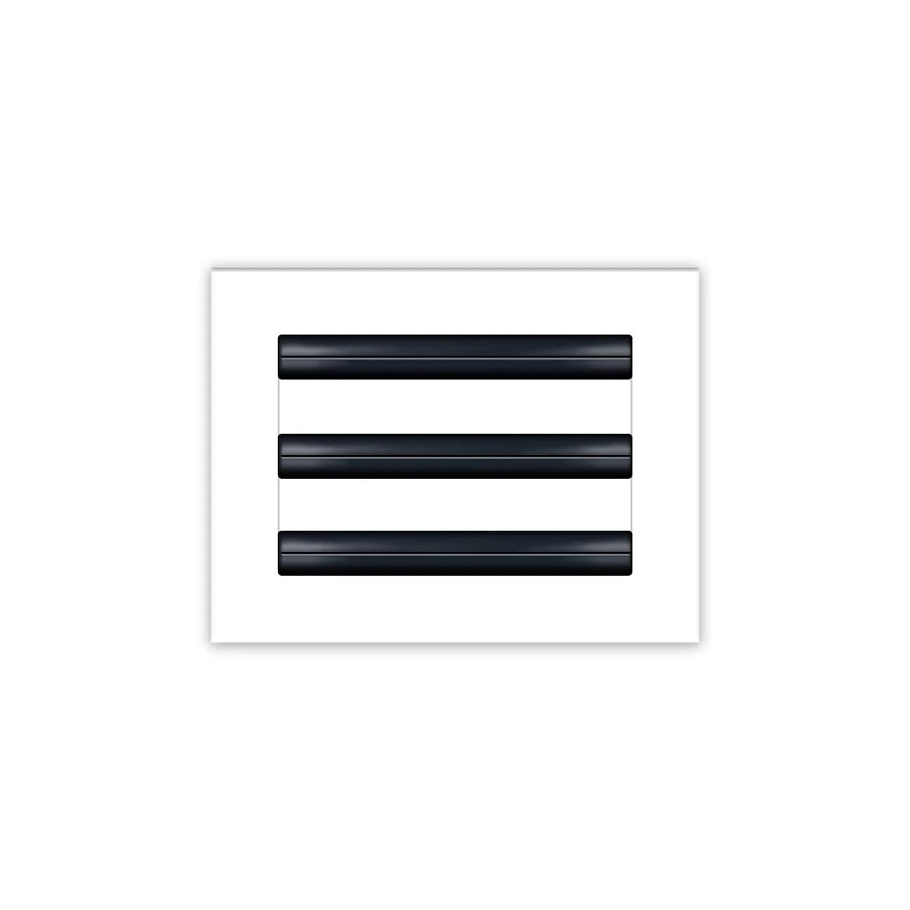 8"x6" Linear 3-Slot Diffuser AC Vent Cover – Premium White Aluminum HVAC Air Vent Grille | Modern Ceiling or Wall Register for Supply & Return Air | Sleek Architectural Design