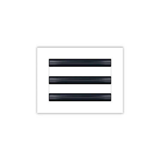 8"x6" Linear 3-Slot Diffuser AC Vent Cover – Premium White Aluminum HVAC Air Vent Grille | Modern Ceiling or Wall Register for Supply & Return Air | Sleek Architectural Design