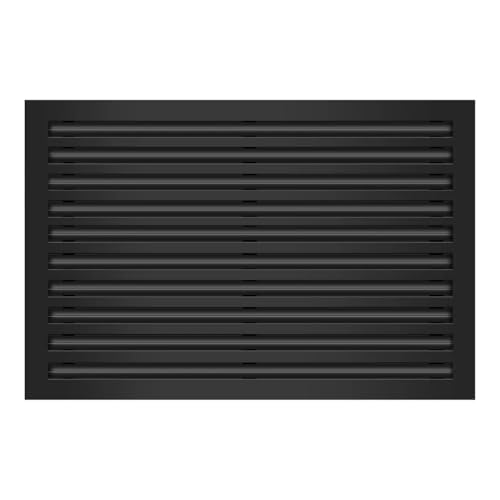 30x20 Black Matte Linear Slot Diffuser – 10 Slot AC Vent Cover | Premium Steel HVAC Grille | Modern Air Register for Wall or Ceiling |Black Matte Powder-Coated Finish | Supply Vent