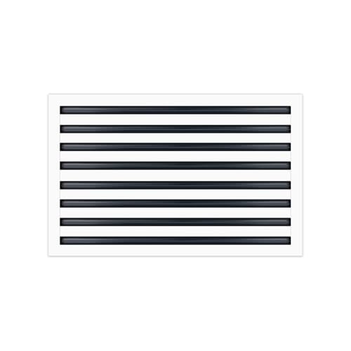 30"x16" Linear Slot Diffuser Vent Cover – 8 Slot HVAC Air Vent Grille – Premium Aluminum AC Register for Ceiling or Wall – Modern Sleek Design – Easy Installation – White Powder-Coated Finish