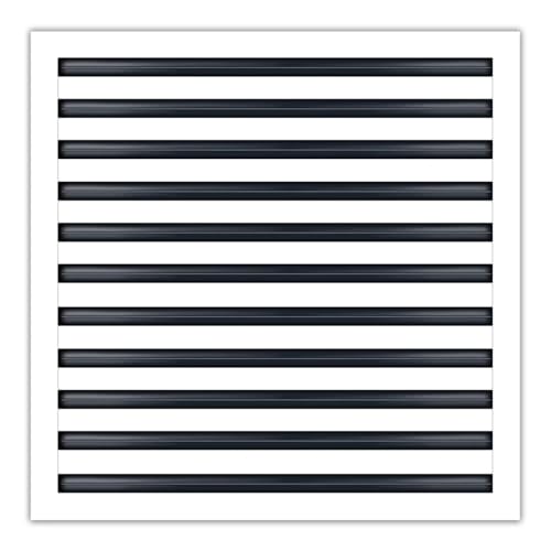 22x 22Linear Slot Diffuser –11 Slot AC Vent Cover | Premium Steel HVAC Grille | Modern Air Register for Wall or Ceiling | White Powder-Coated Finish | Supply Vent