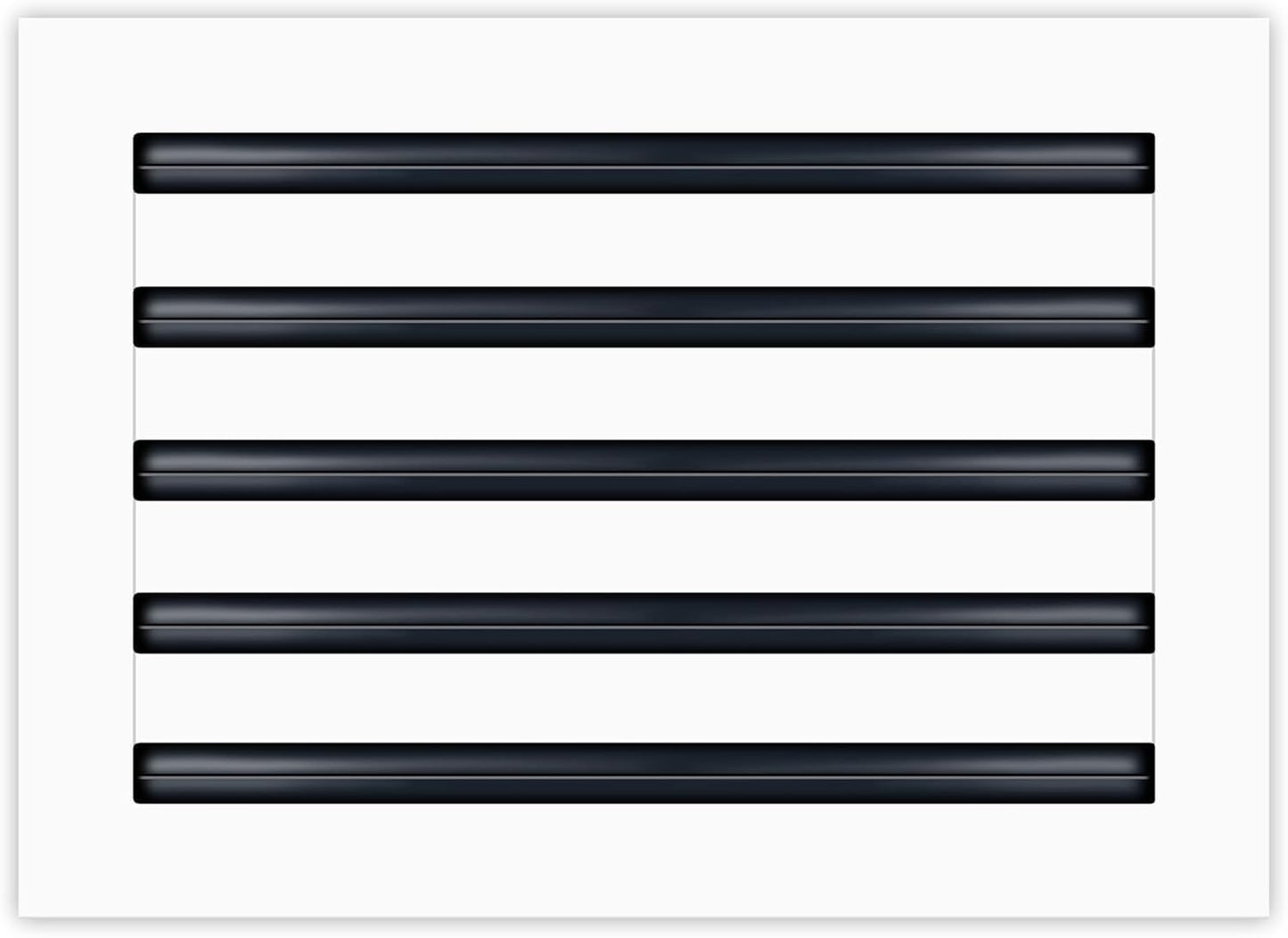 16x10 Linear Slot Diffuser – 5 Slot AC Vent Cover | Premium Steel HVAC Grille | Modern Air Register for Wall or Ceiling | White Powder-Coated Finish | Supply Vent