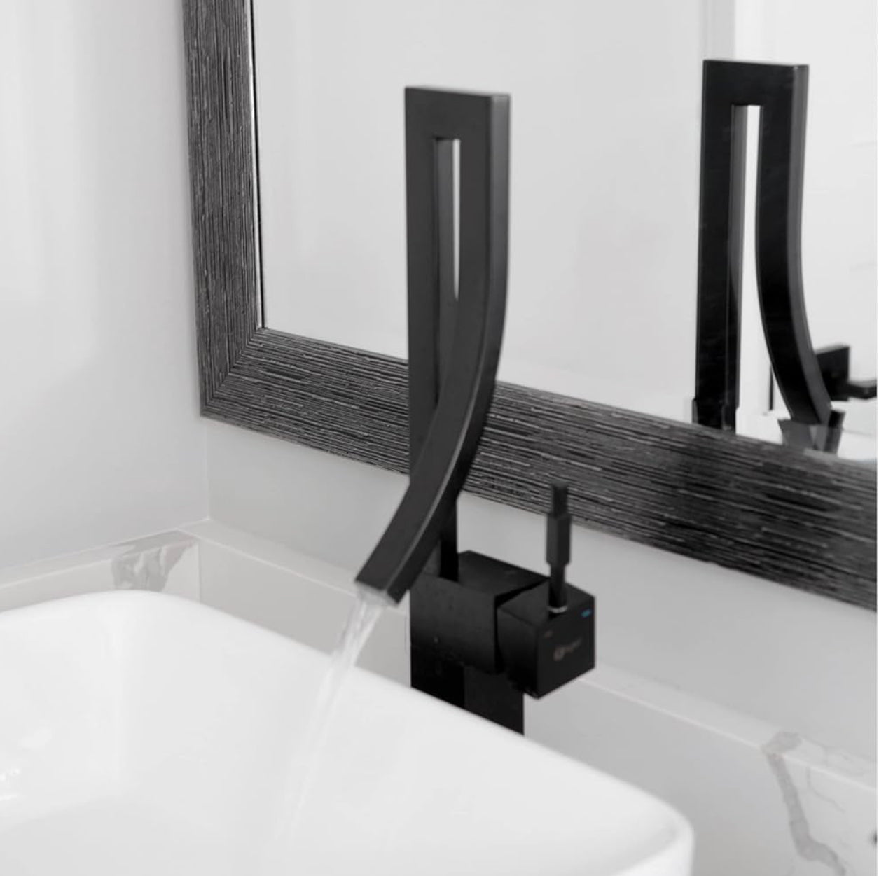 Single Handle Bathroom Faucet for Single Hole Brass Vessel Mixer Tap Matte Black Finish