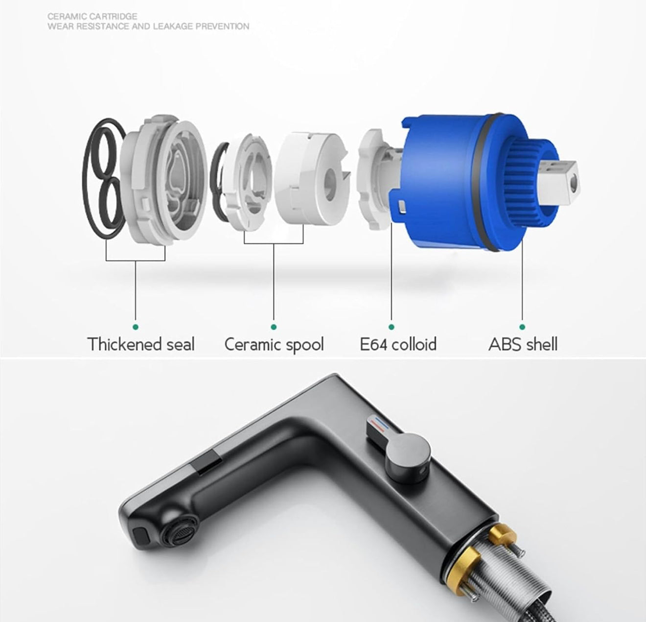 Sensor Faucet, Digital Display Bathroom Faucets for Sink, 1 Hole Bathroom Faucet for Classic Brass Faucet