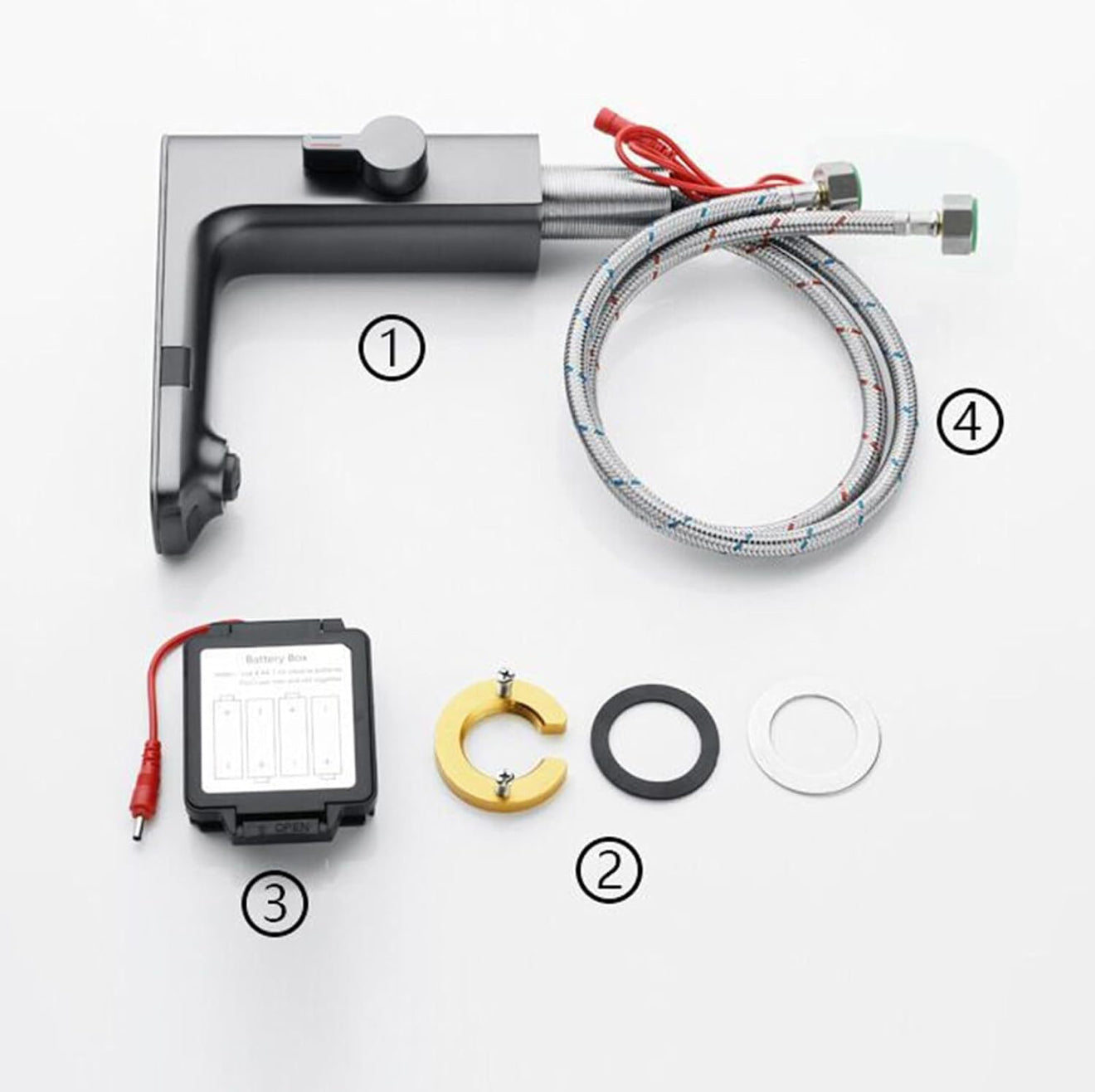 Sensor Faucet, Digital Display Bathroom Faucets for Sink, 1 Hole Bathroom Faucet for Classic Brass Faucet