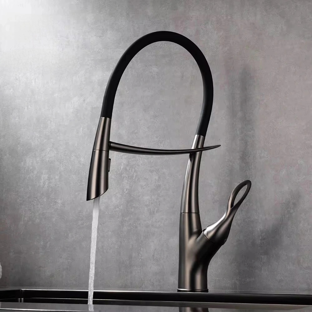 Scratch Resistant Kitchen Faucet, Magnetic Docking Spray Holder, Pull Down Sprayer with Dual Spray Mode, Luxury high-end Kitchen Faucet with Black Silicone spout, Kitchen Upgrade