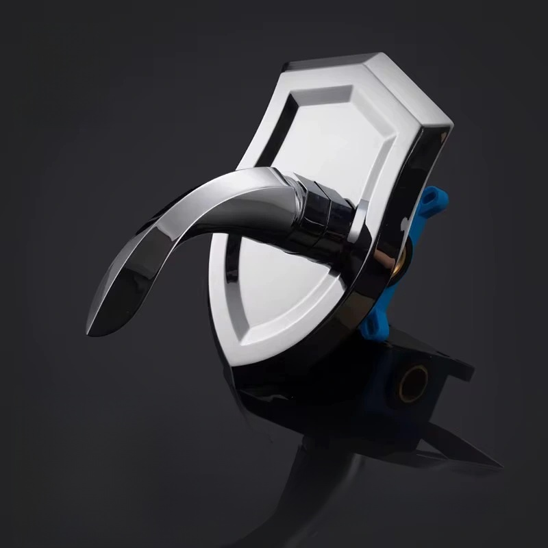 Luxury Rainfall Shower System with Shield Handle – Wall-Mounted Chrome Shower Set with Self-Cleaning Silicone Nozzles, Air Injection Technology & Easy Install Valve – Modern Bathroom Fixture