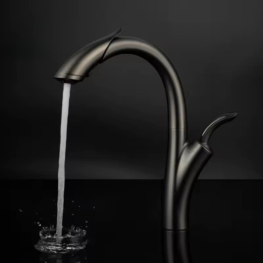 Luxury Kitchen Faucet with Pull Down Sprayer – High Arc Design, Dual-Mode Aerator, Single Handle Mixer for Farmhouse, RV, or Modern Kitchens