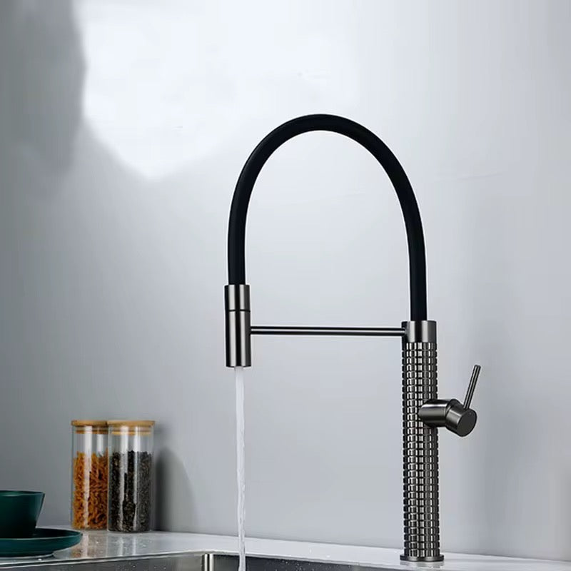 Kitchen Mixer Taps Steel Drill Spring Kitchen Faucet Kitchen Hot and Cold Water Faucet Sink Faucet Universal Faucet Silicone Tube