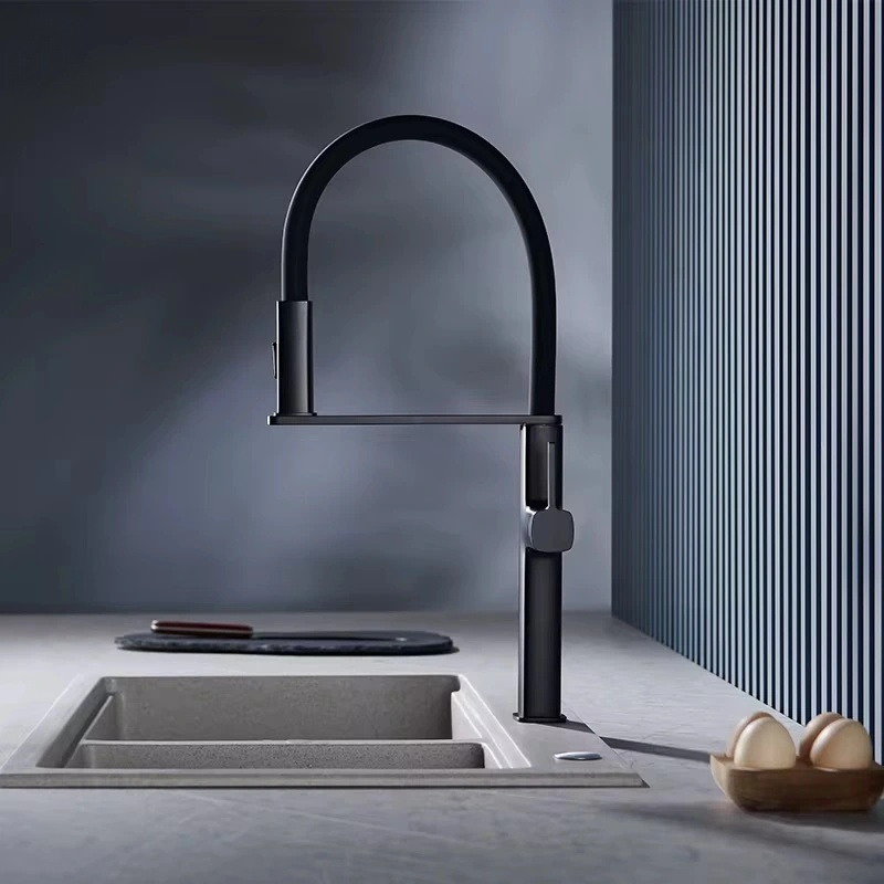 Water Filter Kitchen Faucet Pull Down Spout Filtered Dual Handle Brass Hot Cold Mixer Tap,Kitchen Sink Faucet