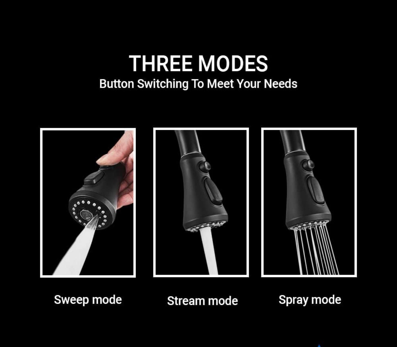 Luxury Modern Design Brass Goumet Pull Down Smart Touch Sensor Kitchen Faucet with Led 3 Way Water Saving Faucet Hot Cold Mixers Tap