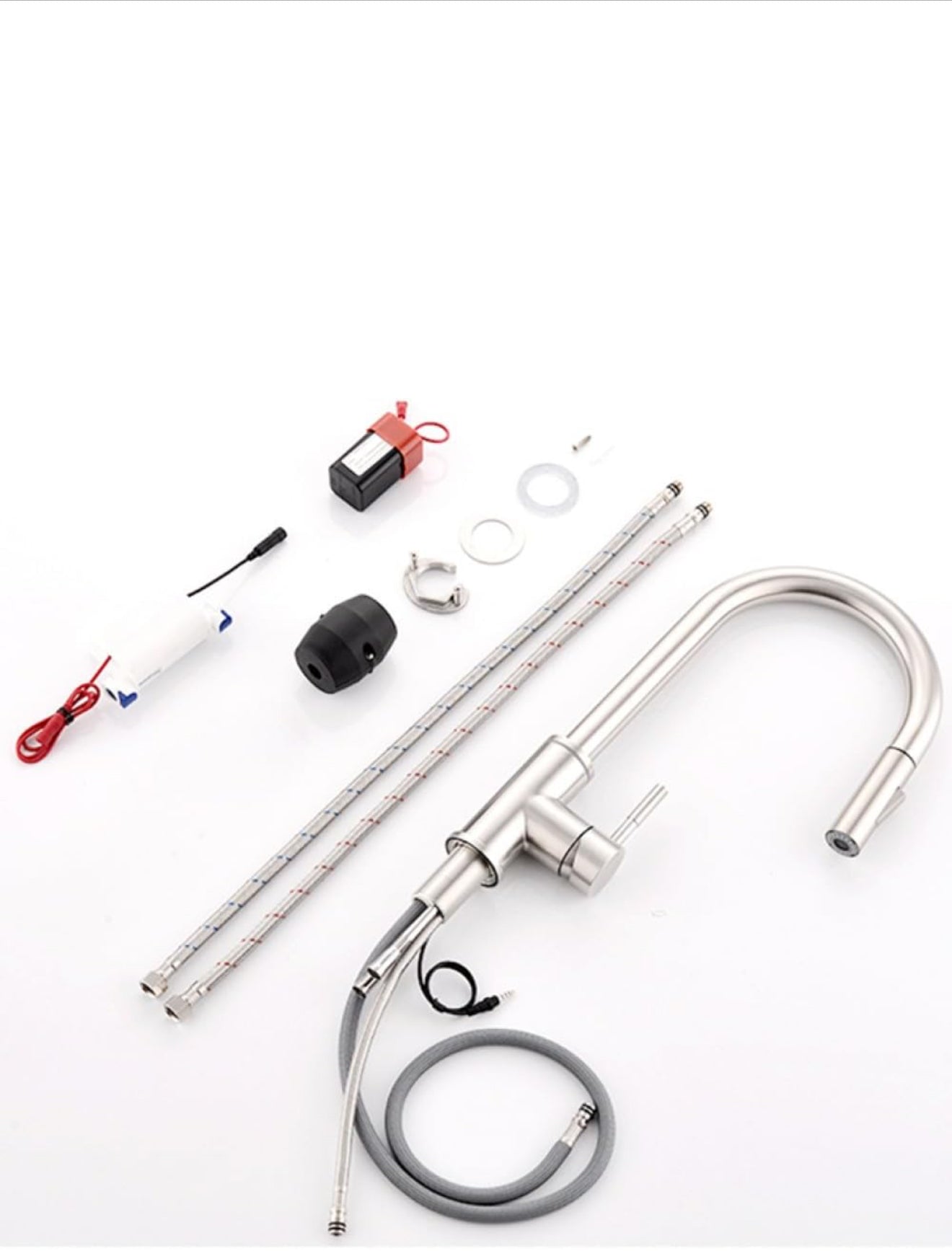 Luxury Modern Design Brass Goumet Pull Down Smart Touch Sensor Kitchen Faucet with Led 3 Way Water Saving Faucet Hot Cold Mixers Tap