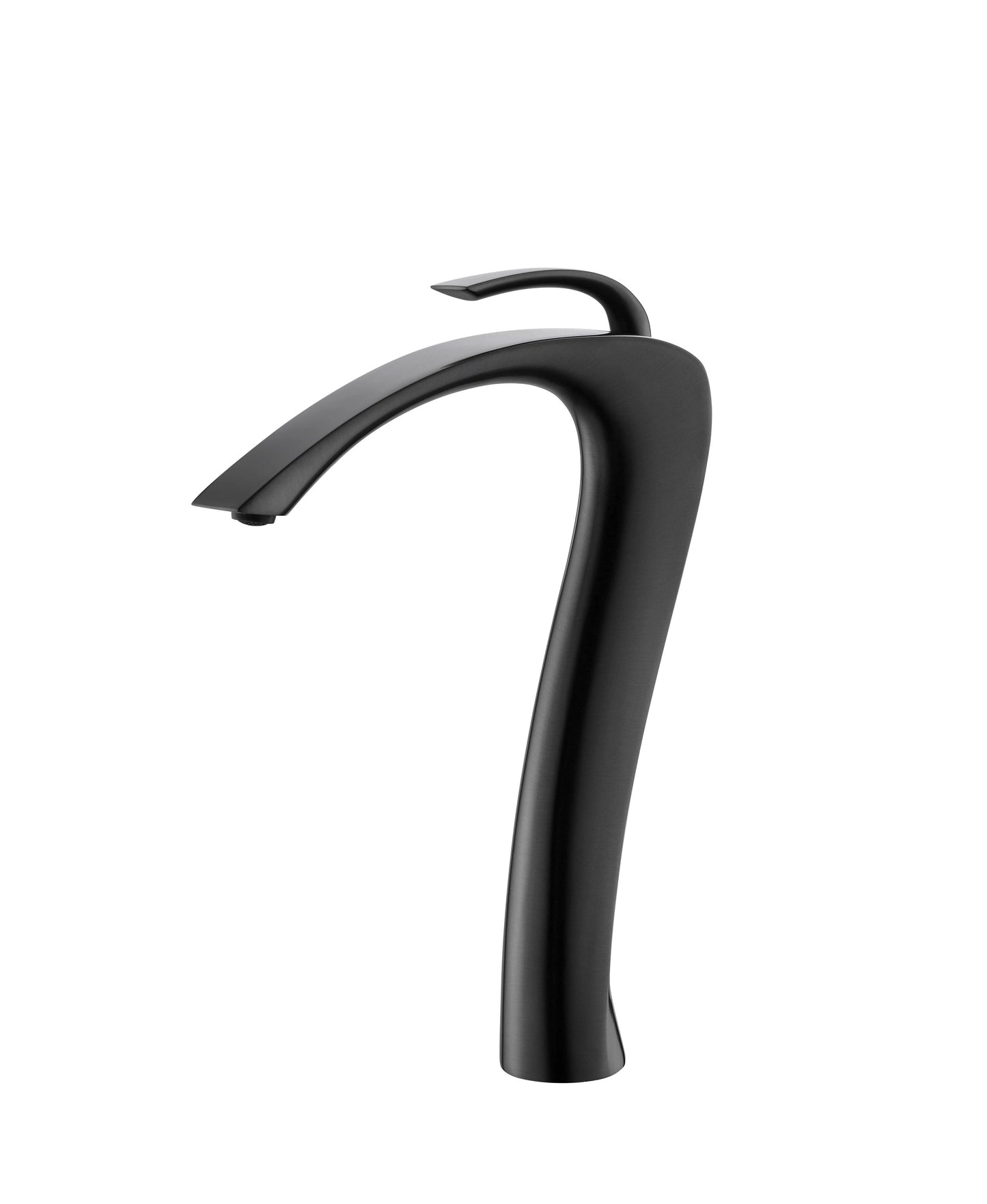 Luxury Brushed Nickel Bathroom Faucet – Artistic Tall Vessel Sink Faucet, Single Handle, High Arc Modern Design – Solid Brass, Water-Saving, Easy Installation