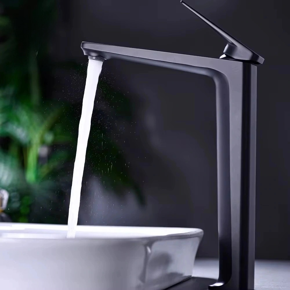 Moder Bathroom Faucet – Sleek High Arc Single Handle Mixer Tap