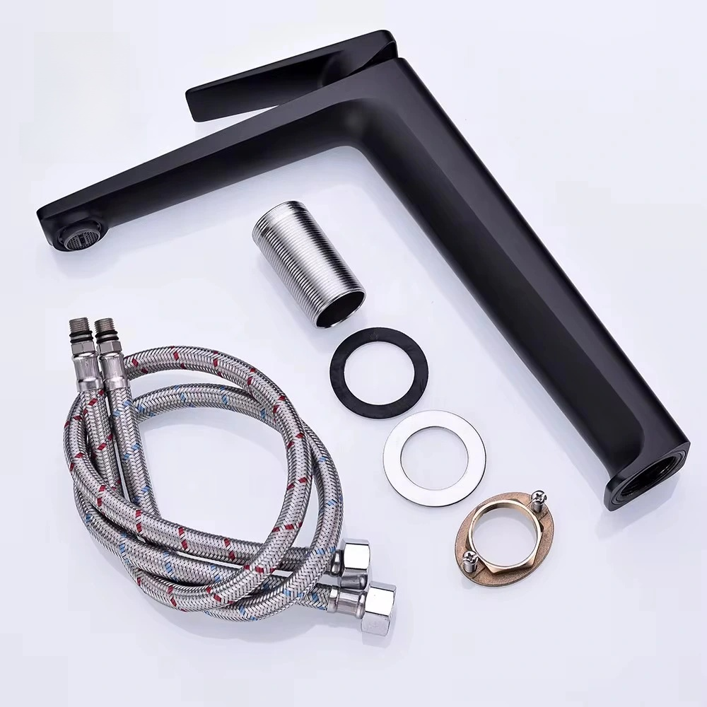 Moder Bathroom Faucet – Sleek High Arc Single Handle Mixer Tap