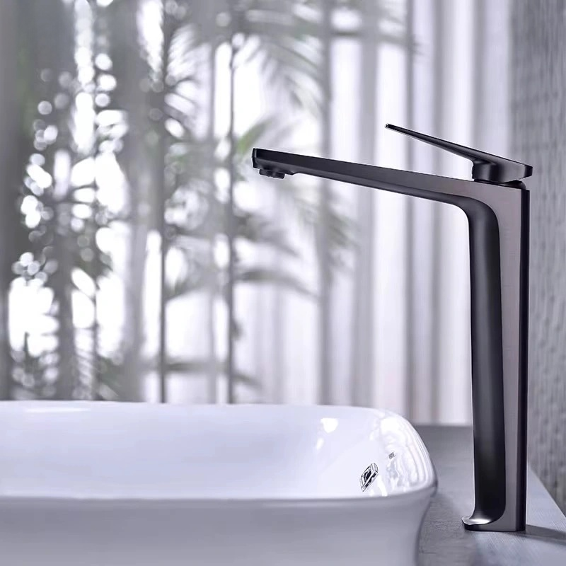 Moder Bathroom Faucet – Sleek High Arc Single Handle Mixer Tap