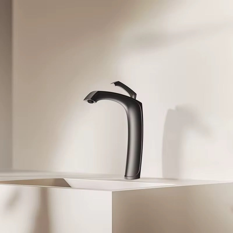 Modern Bathroom Faucet – Tall Vessel Sink Faucet with Single Handle | Sleek Contemporary Design, Durable Brass Body, Corrosion-Resistant Finish