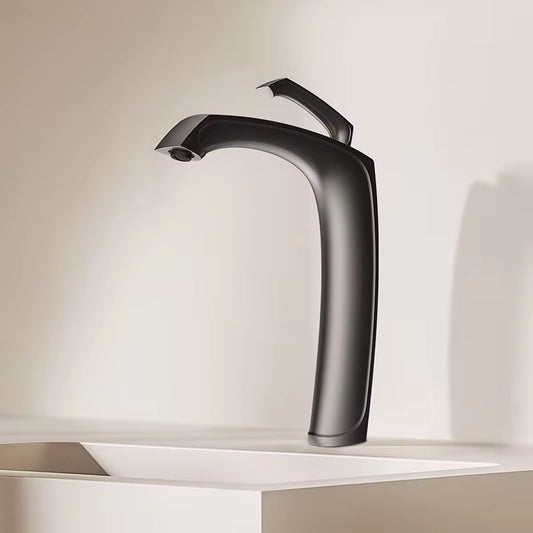 Modern Bathroom Faucet – Tall Vessel Sink Faucet with Single Handle | Sleek Contemporary Design, Durable Brass Body, Corrosion-Resistant Finish