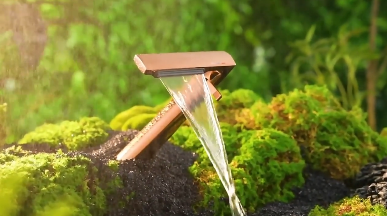 Bathroom Sink Faucet, Waterfall Bathroom Faucet for 1 Hole, Single Handle Faucets, Brass Bathroom Faucet with 2 Supply Hoses for Rv Sink Vanity Restroom