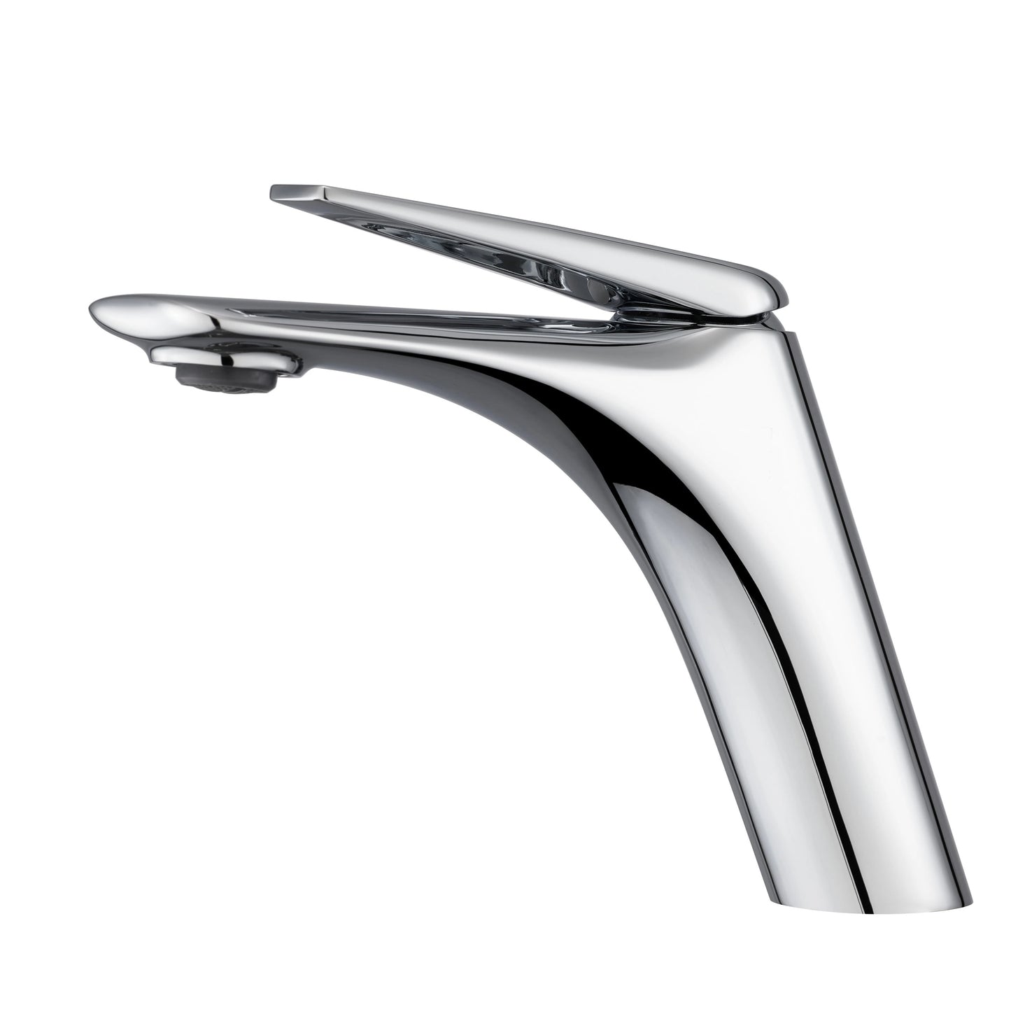 Modern Bathroom Faucet – Tall Single Handle Waterfall Mixer Tap for Vessel Sink – Sleek Contemporary Design, Easy Installation