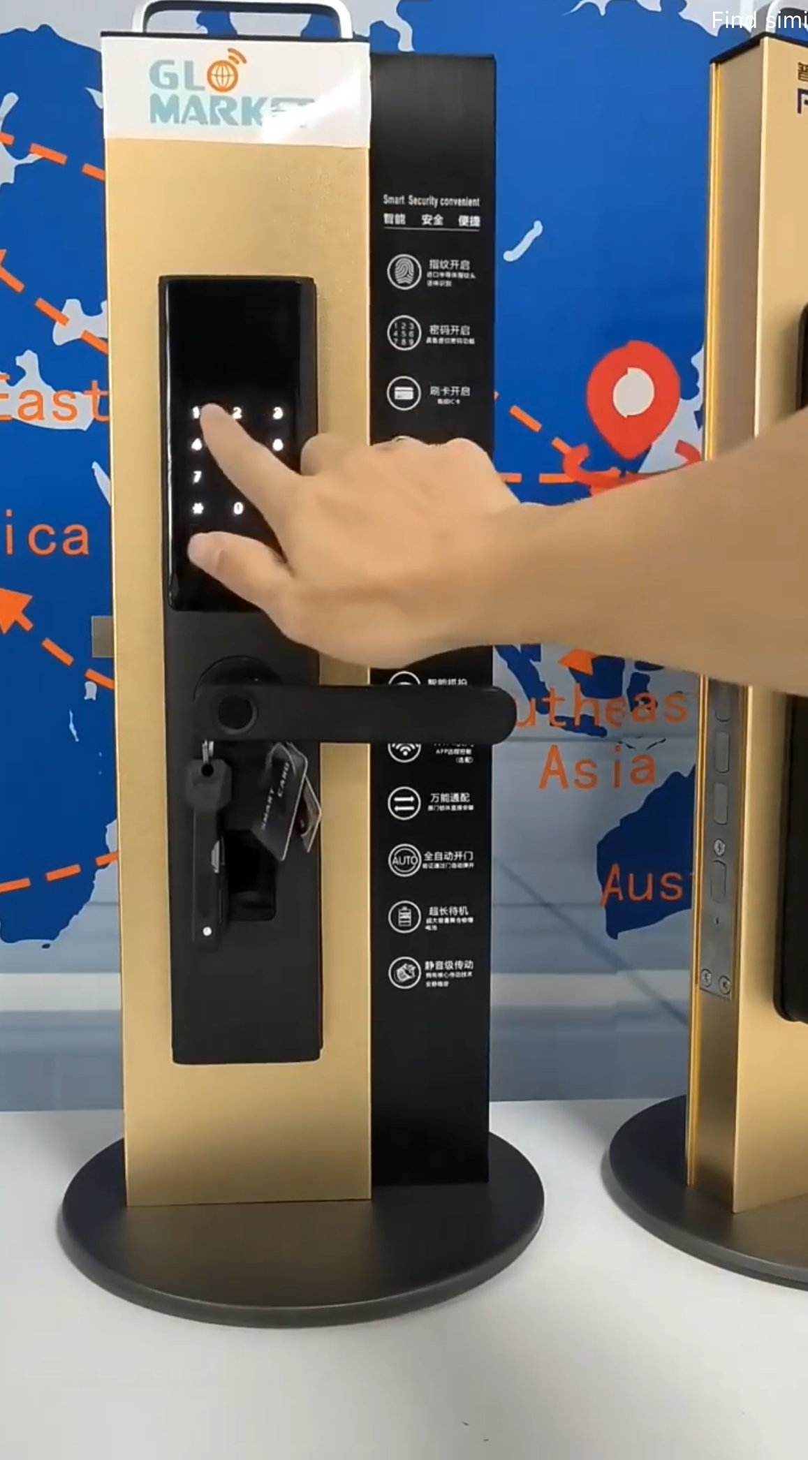 Smart Electronic Door Lock with Fingerprint Biometric, App Control, Smart Card, Password, Key Access & USB Emergency Charge - Metal Wi-Fi Enabled Touchscreen Keypad, AA Battery Powered