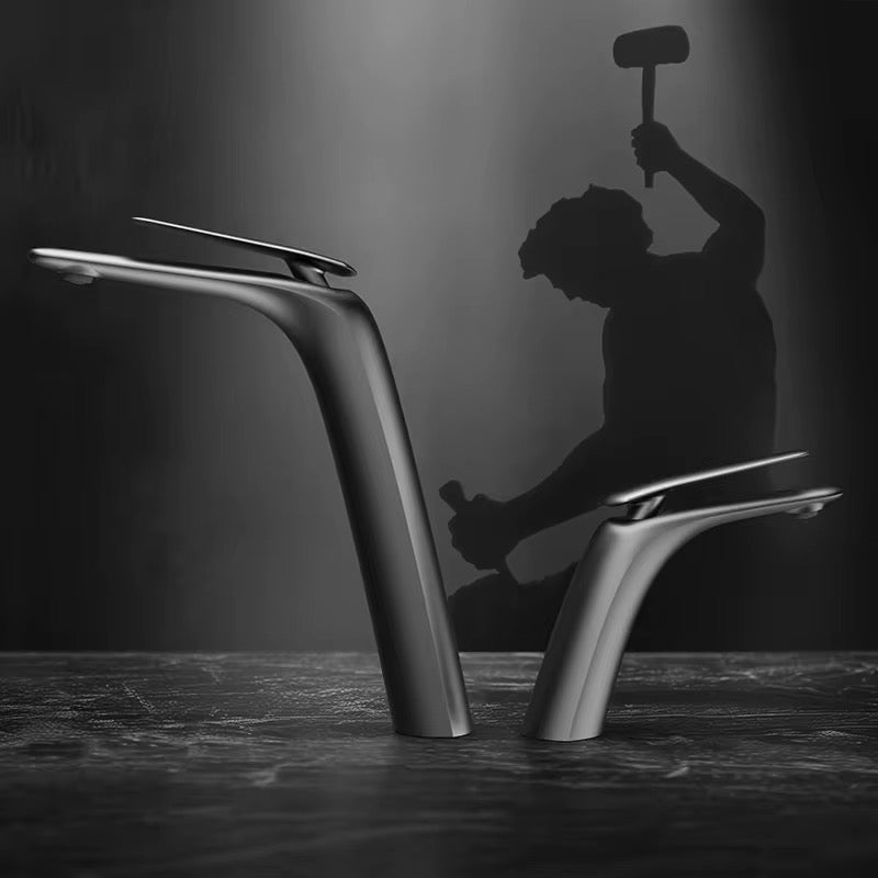 Modern Bathroom Faucet – Tall Single Handle Waterfall Mixer Tap for Vessel Sink – Sleek Contemporary Design, Easy Installation