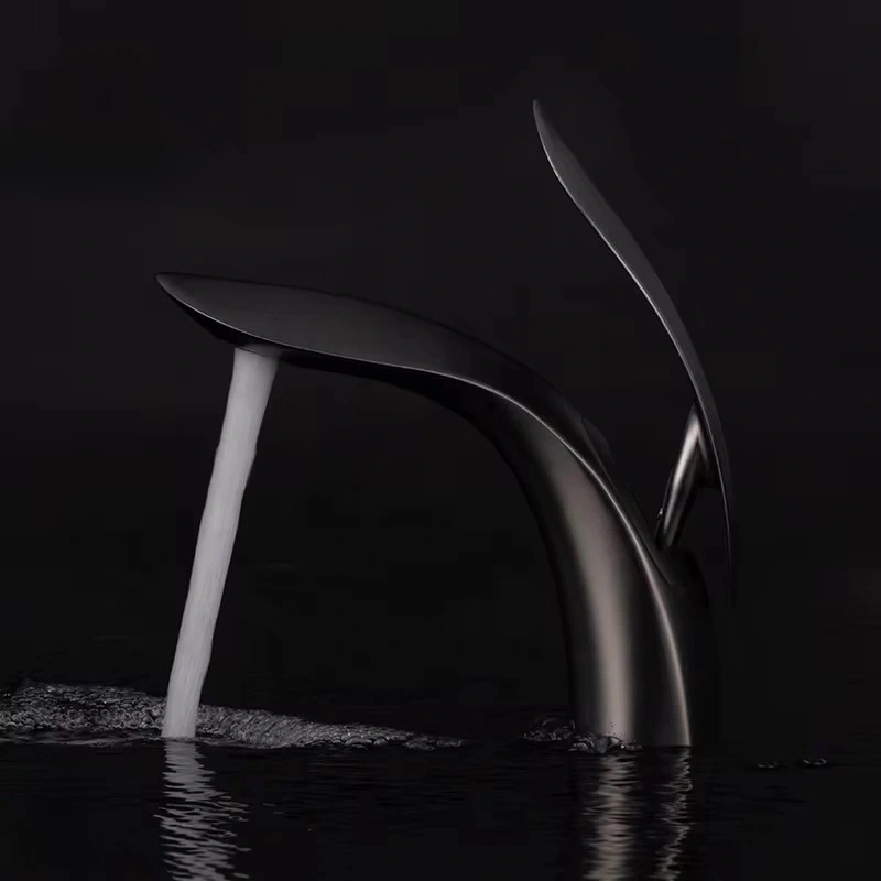 Luxury Waterfall Bathroom Faucet – Tall Single Handle Faucet for Vessel Sink – Sleek Contemporary Design with Polished Finish, Solid Brass Construction